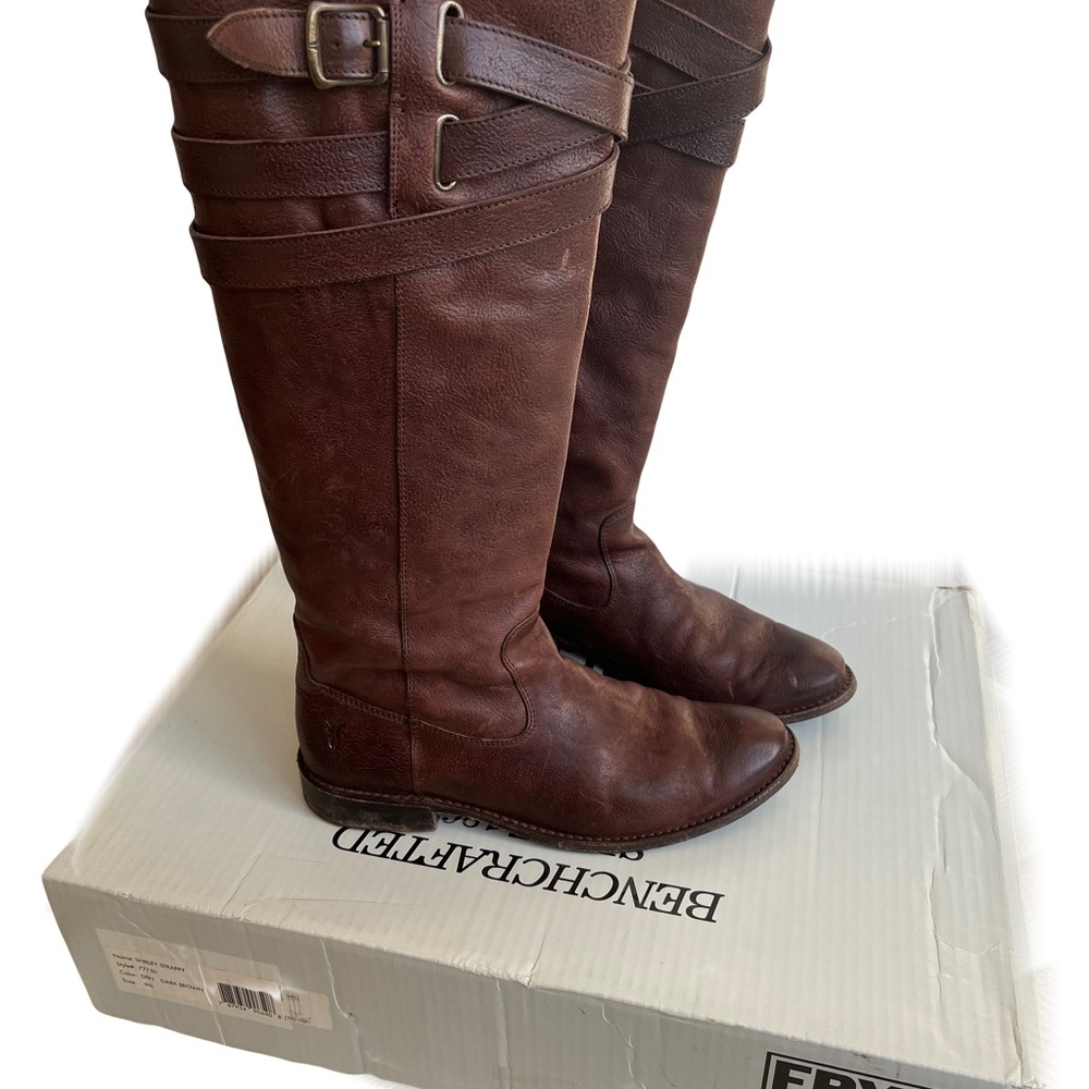 Frye Shirley Strappy Dark Brown